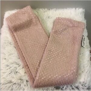 Apt 9 Woman’s infinity scarf peachy pink color with silver foiled dots